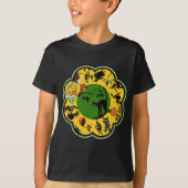 Halloween in de ronde t-shirt (Voorkant)