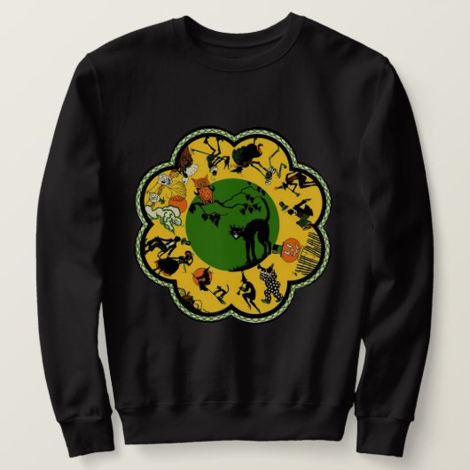 Halloween in de ronde trui (Design voorkant)