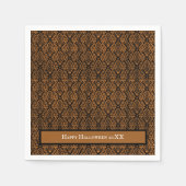 Halloween in distress Victorian oranje zwart damas Servet (Voorkant)