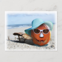 Halloween in het strand briefkaart