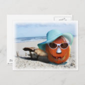 Halloween in het strand briefkaart (Voorkant / Achterkant)