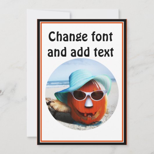 Halloween in het strand kaart (Voorkant)