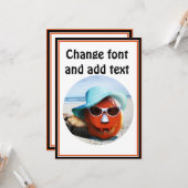 Halloween in het strand kaart (Voorkant / Achterkant in situ)