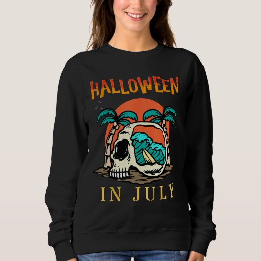 Halloween in July  Summer Vacation Beach Family Tr Trui (Voorkant)