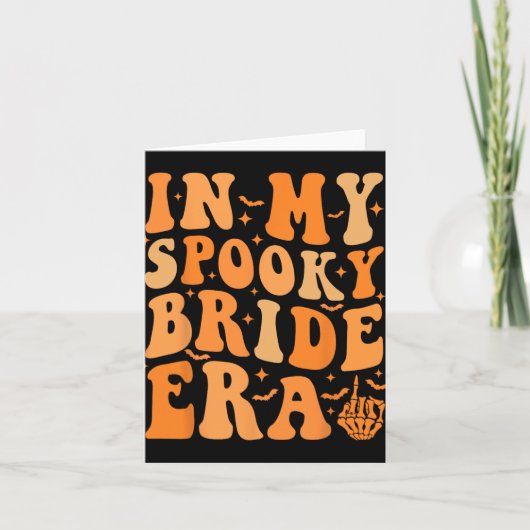 Halloween in mijn griezelige bruidsperiode Groovy Kaart (Voorkant)