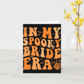 Halloween in mijn griezelige bruidsperiode Groovy Kaart (Gele Bloem)