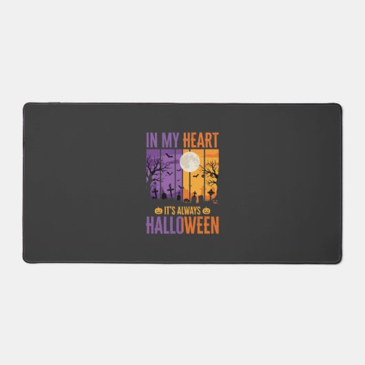 Halloween In Mijn Hart Griezelige Begraafplaats Bureaumat (Voorkant)