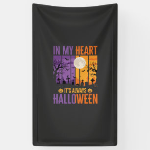 Halloween In Mijn Hart Griezelige Begraafplaats Spandoek