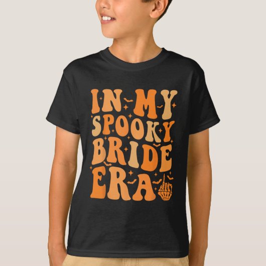 Halloween in mijn spooky bruid tijdperk groovy bru t-shirt (Voorkant)