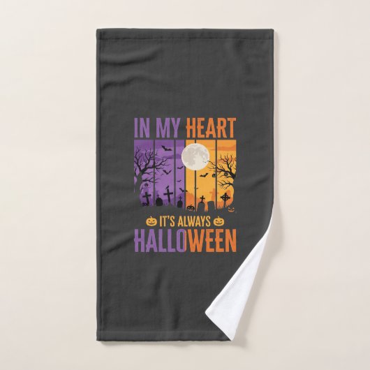 Halloween In My Heart Griezelige Begraafplaats Handdoek (Handdoek)