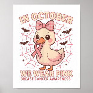 Halloween In oktober Draag we de Breast Cancer Awa Poster