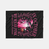 Halloween In oktober Draag we Roze Borstkanker AW Fleece Deken (Voorkant (Horizontaal))