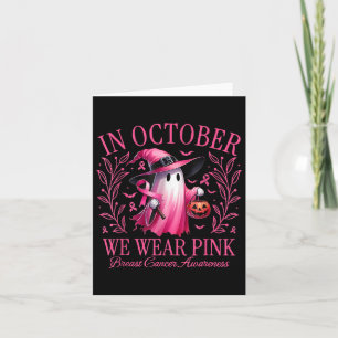 Halloween In oktober Draag we Roze Borstkanker AW Kaart