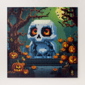 Halloween in pixel legpuzzel (Verticaal)