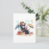 Halloween in Summer – Grim Reaper on the Beach Briefkaart (Staand voorkant)