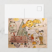 Halloween in your backyard aankondigingskaart (Voorkant / Achterkant)