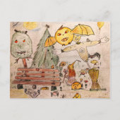 Halloween in your backyard aankondigingskaart (Voorkant)