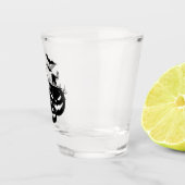 Halloween in zwart en wit shot glas (Rechts)