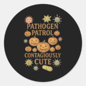 Halloween Infection Preventionist Ip Nurse Pumpkin Ronde Sticker (Voorkant)