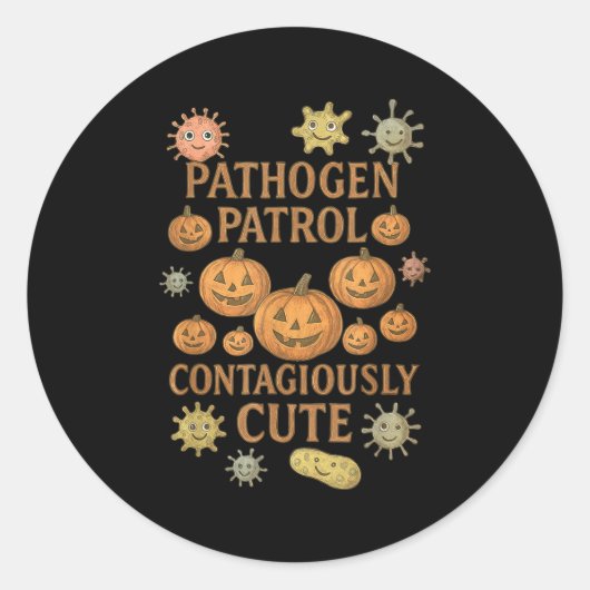 Halloween Infection Preventionist Ip Nurse Pumpkin Ronde Sticker (Voorkant)