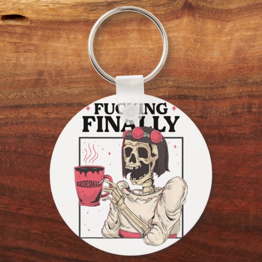 Halloween Ing Eindelijk Bruidsmeisje Skelet Vrijge Sleutelhanger (Voorkant)