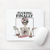 Halloween Ing Eindelijk Bruidsmeisje Skeleton Bach Muismat (Met muis)