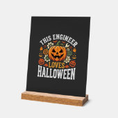 Halloween Ingenieur Pompoen Vector Acryl Bord (Hoek)