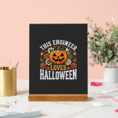 Halloween Ingenieur Pompoen Vector Acryl Bord (Huwelijk)