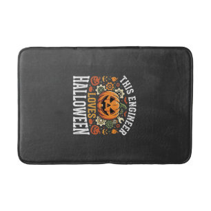 Halloween Ingenieur Pompoen Vector Badmat