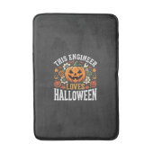 Halloween Ingenieur Pompoen Vector Badmat (Voorkant Verticaal)