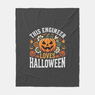 Halloween Ingenieur Pompoen Vector Fleece Deken