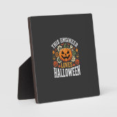 Halloween Ingenieur Pompoen Vector Fotoplaat (Voorkant)
