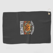 Halloween Ingenieur Pompoen Vector Golfhanddoek (Horizontaal)