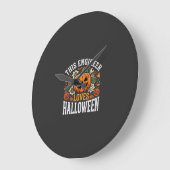 Halloween Ingenieur Pompoen Vector Grote Klok (Hoek)