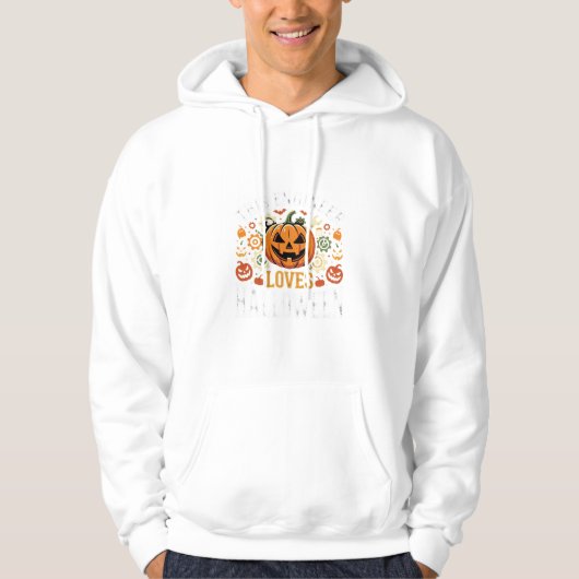 Halloween Ingenieur Pompoen Vector Hoodie (Voorkant)