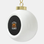 Halloween Ingenieur Pompoen Vector Keramische Bal Ornament (Rechts)