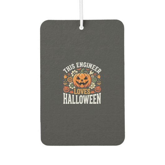 Halloween Ingenieur Pompoen Vector Luchtverfrisser (Voorkant)