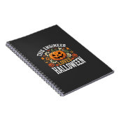 Halloween Ingenieur Pompoen Vector Notitieboek (Rechterzijde)