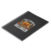 Halloween Ingenieur Pompoen Vector Notitieboek (Linkerzijde)