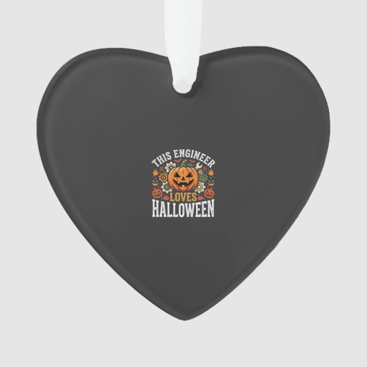 Halloween Ingenieur Pompoen Vector Ornament (voorkant)