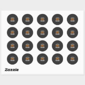 Halloween Ingenieur Pompoen Vector Ronde Sticker (Vel)