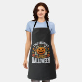 Halloween Ingenieur Pompoen Vector Schort (Gedragen)