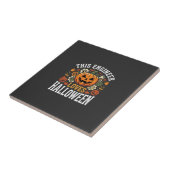 Halloween Ingenieur Pompoen Vector Tegeltje (Zijkant)