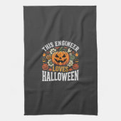 Halloween Ingenieur Pompoen Vector Theedoek (Verticaal)