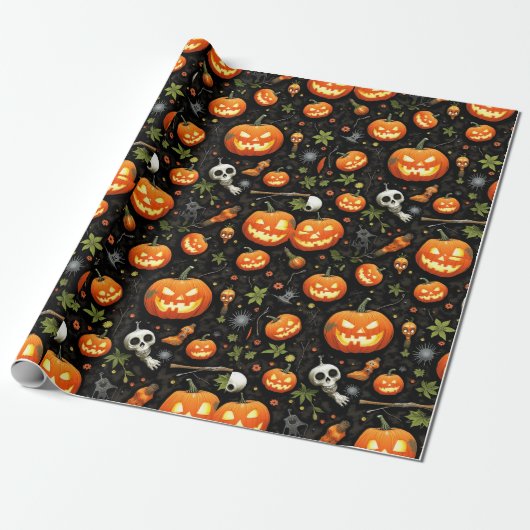 Halloween inpakpapier (Uitgerold)