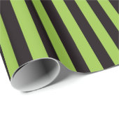 Halloween inpakpapier met groene zwarte strepen (Rol Hoek)