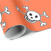 Halloween inpakpapier met schedelpatroon (Rol Hoek)
