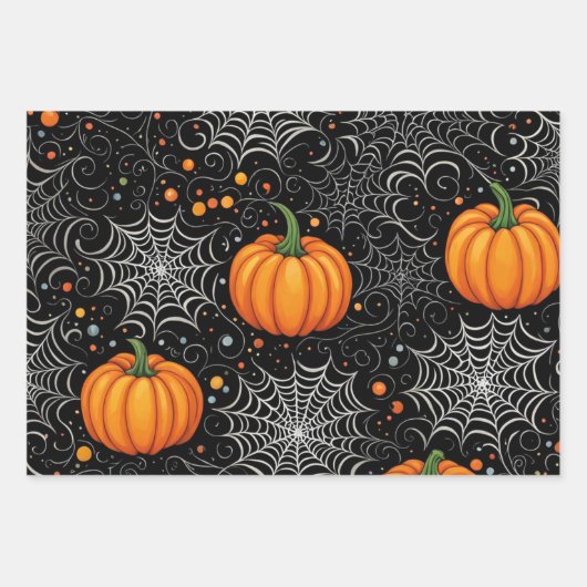 Halloween inpakpapier pompoen heks ontwerp (Voorkant 3)