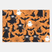 Halloween inpakpapier pompoen heks ontwerp vel (Voorkant 2)