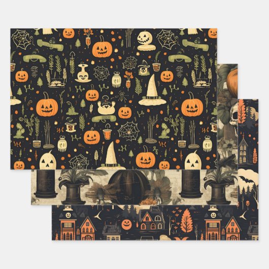 Halloween Inpakpapier Vel (Set)